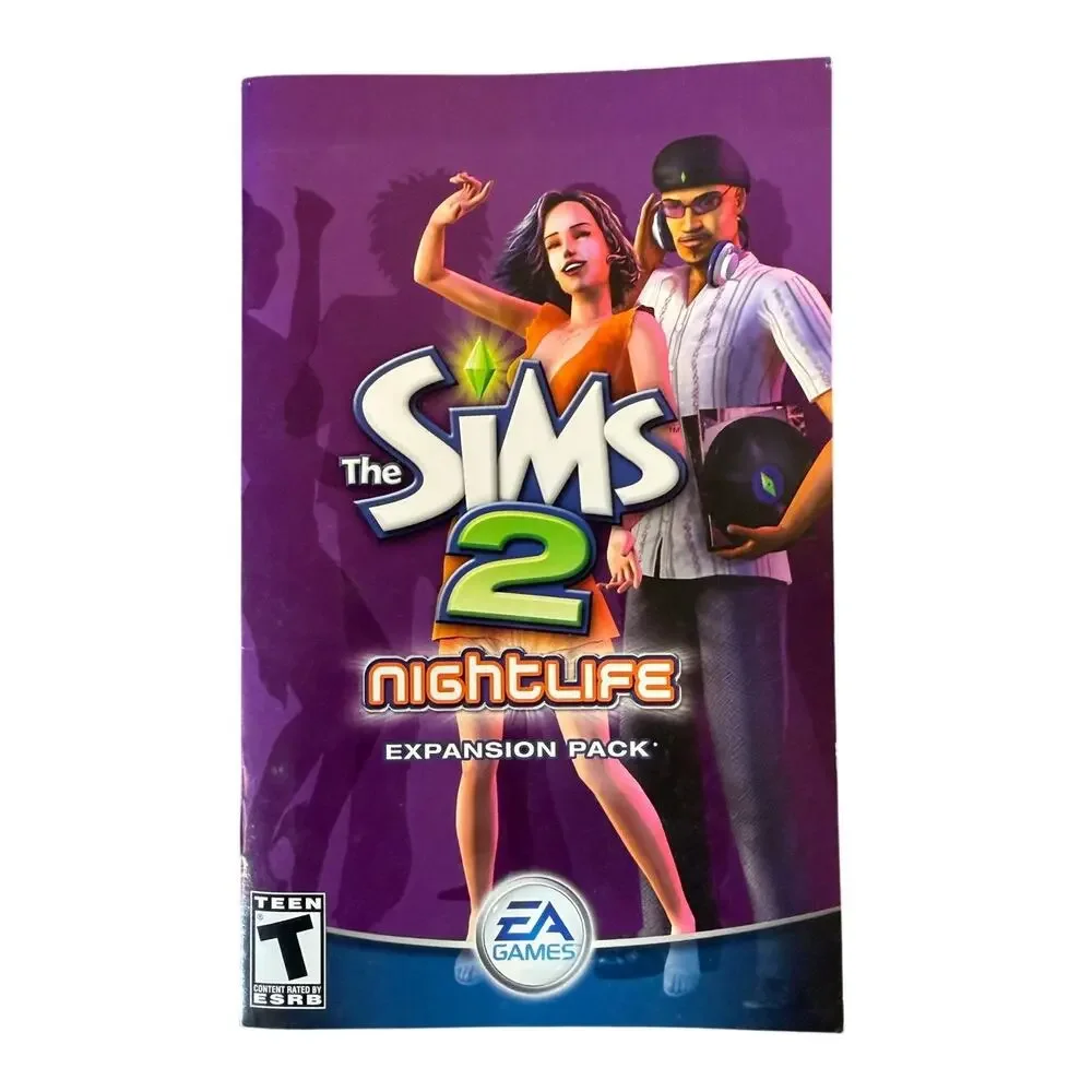 The Sims 2 Nightlife PC 2-Disc Expansion Pack EA 2005 Windows CD-ROM Complete